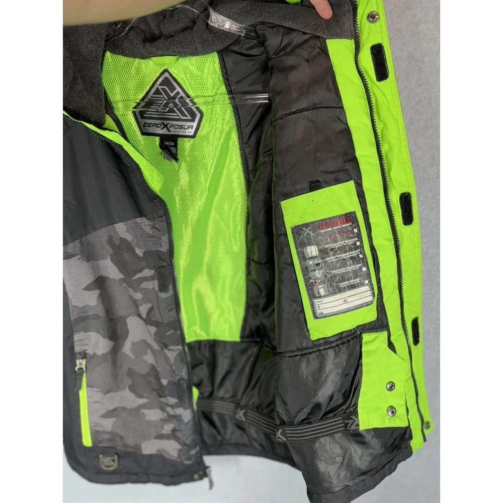 ZeroXposur Jacket Boys 14/16‎ Hooded Winter Coat Weather Resistant Camo